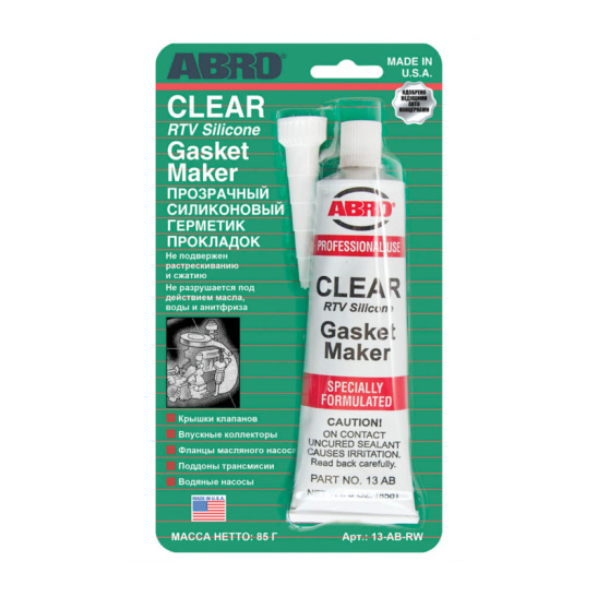 Герметик-прокладка"ABRO" 13-AB-R 85г стандарт-прозрачный (Китай) (абро) 
