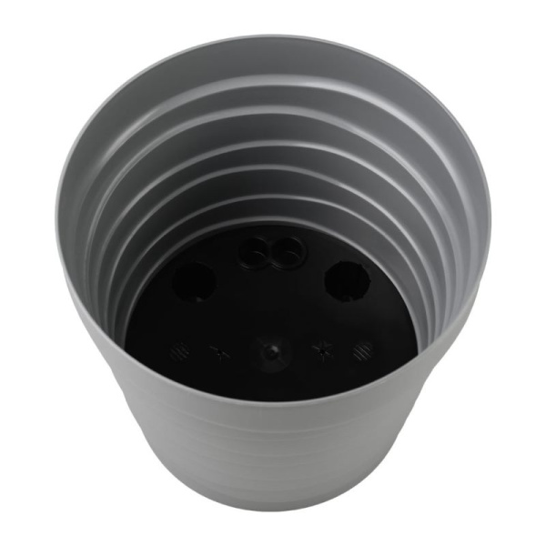 Кашпо "Бархан" с донышком 7,5 л Серый жемчуг (КШ-5749)