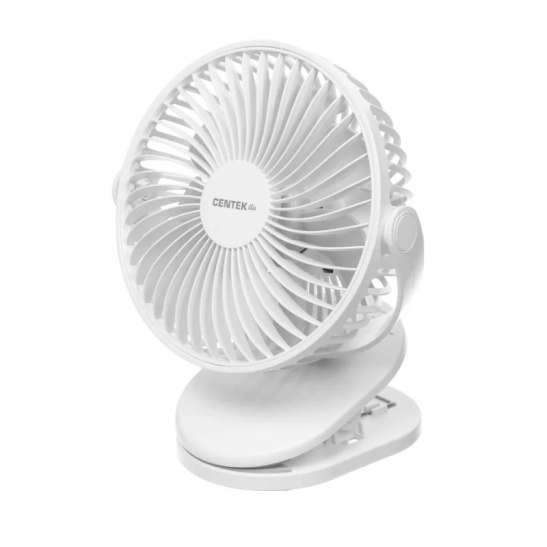 Вентилятор настольный Centek CT-5045 аккум. 1800мАч, 5Вт,15см, клипса,таймер,USB 