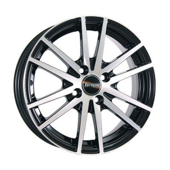 Диск литой Tech-Line 535 6,0Jx15 4/114,3 ET45 D56,6 BD (черный с полировкой), без крепежа, Россия