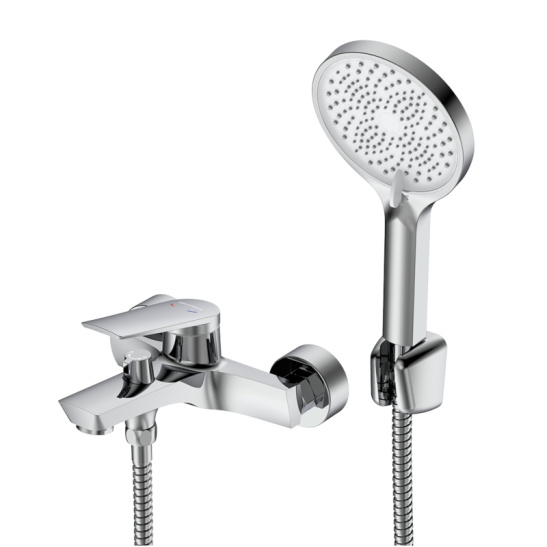 Смеситель для ванны латунный однорычажный с коротким изливом, DR27036, DecoRoom
