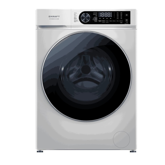 Стиральная машина KRAFT KF-MDDS10123W (10 кг, 1200 оборотов, с функцией пара, K-Smart, инвертор) белый