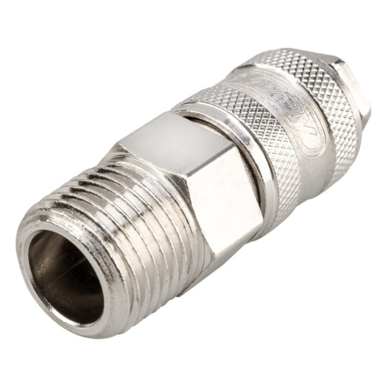 Коннектор  (1/2", BSE1-4SM)  быстросъемный, с наружней резьбой ("SKYWAY") соединитель для пневмоинструмента быстроразъемный
