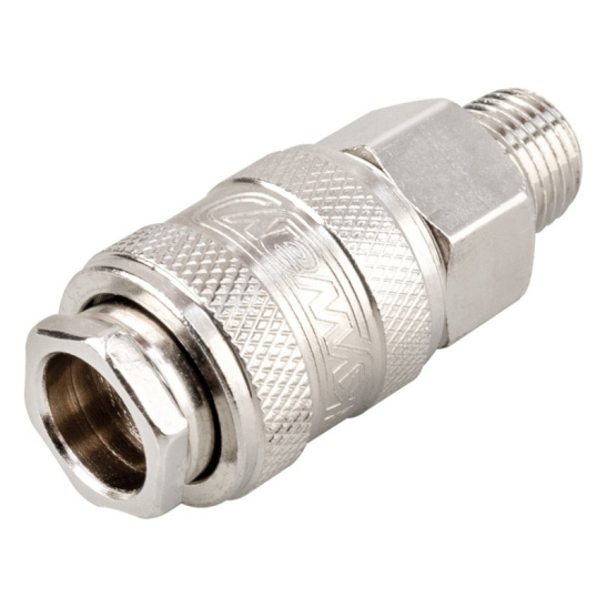 Коннектор  (1/4", BSE1-2SM)  быстросъемный, с наружней резьбой ("SKYWAY") соединитель для пневмоинструмента быстроразъемный
