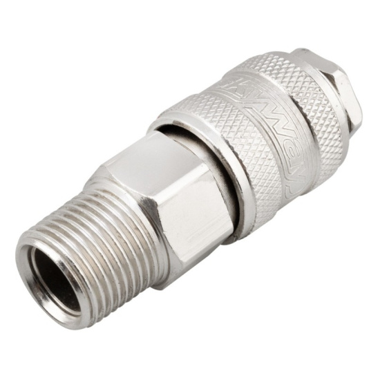 Коннектор  (3/4", BSE1-3SM)  быстросъемный, с наружней резьбой ("SKYWAY") соединитель для пневмоинструмента быстроразъемный