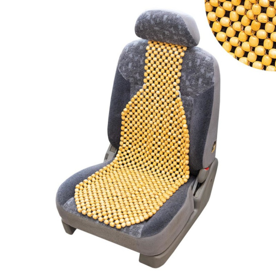 Накидка на сиденье массажная, дерево, цвет светлое дерево (Massage-03) ("SKYWAY") S01305001
