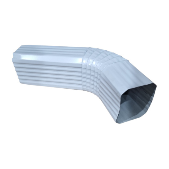 Колено трубы 76х102 RAL 9003 (ПЭ-01-9003-0,5) (белый)-0,5мм)