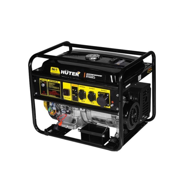 Генератор Huter  DY9500LX, 8 кВт, 220 В, электрический пуск, бензин, 25 л