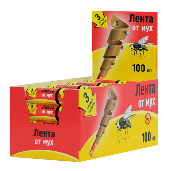 Липкая лента от мух и насекомых с кнопкой в шоубоксе IMP100P Nadzor