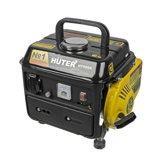 Генератор Huter HT950A, 0,95 кВт, 220 В, бензин, 4,2 л, без АКБ