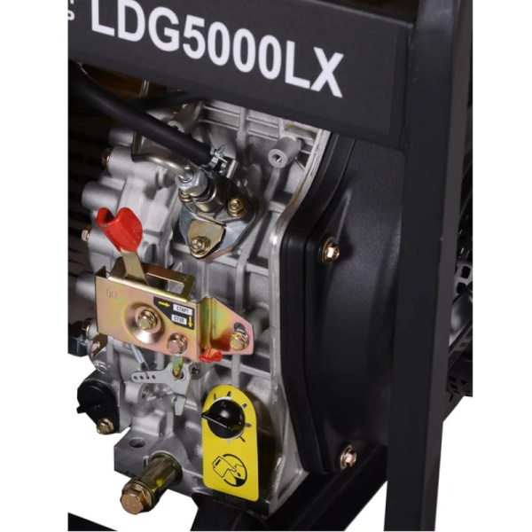 Генератор дизельный Huter LDG 5000LX, 3,3 кВт, 220 В, электрический пуск, дизель, 14 л, без АКБ