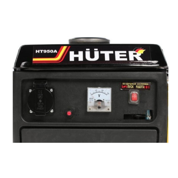 Генератор Huter HT950A, 0,95 кВт, 220 В, бензин, 4,2 л, без АКБ