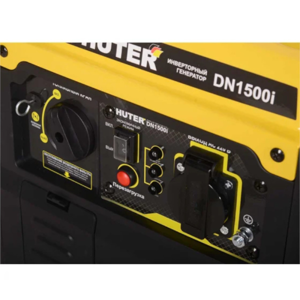 Генератор инверторный Huter DN1500i, 1,2 кВт, 220 В, бензин, 4,2 л, без АКБ
