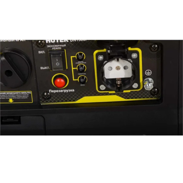 Генератор инверторный Huter DN1500i, 1,2 кВт, 220 В, бензин, 4,2 л, без АКБ