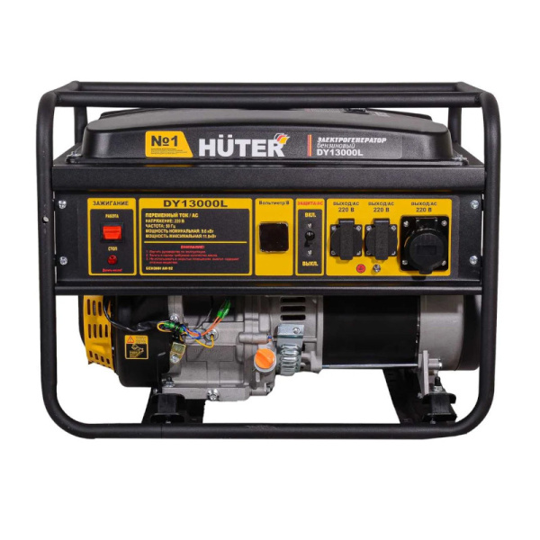 Генератор Huter DY6500LXW с функцией сварки, 5,5 кВт, 220 В, электрический пуск, бензин, 22 л, без АКБ