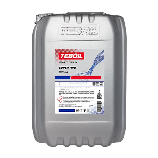 Масло моторное TEBOIL Super HPD, (ACEA E7), SAE 15W40, 20 л, API CI-4/SL, минеральное, (двиг. дизельный)