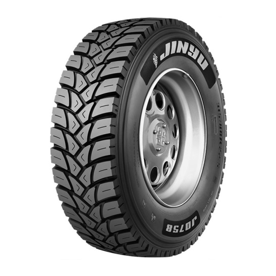 Шина 315/80R22,5 Jinyu JD758, нс22, 167/164G, б/к, карьерная, M+S, (Джинью), Вьетнам