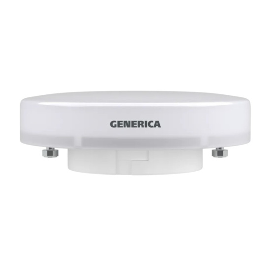 Лампа светодиодная GENERICA T80 (таблетка) 10 Вт GX53 4000К 1000 Лм 230в (LL-T80-10-230-40-GX53-G)