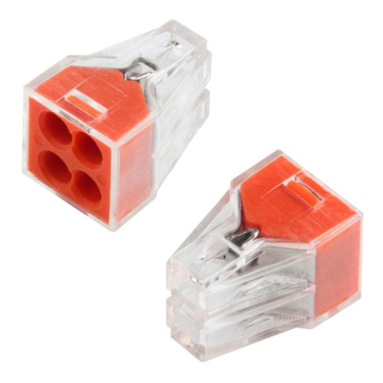 Клемма GTER6-04 773-204  строительно-монтажная 4-проводная 0,75-2,5 мм2 (100 шт/упак) GENERAL Арт.800488