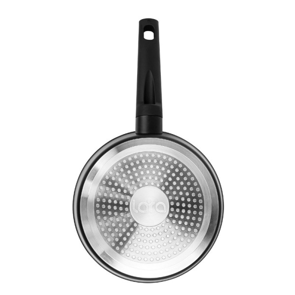 Сковорода LR01-66-24 см LARA серия ЛОФТ 24х5,2 см прорезин ручка, индукция, индикатор нагрева
