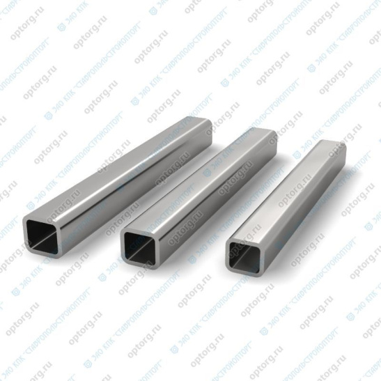 Труба профильная алюминиевая 50x20x2,0 мм, 3 м, АД 31