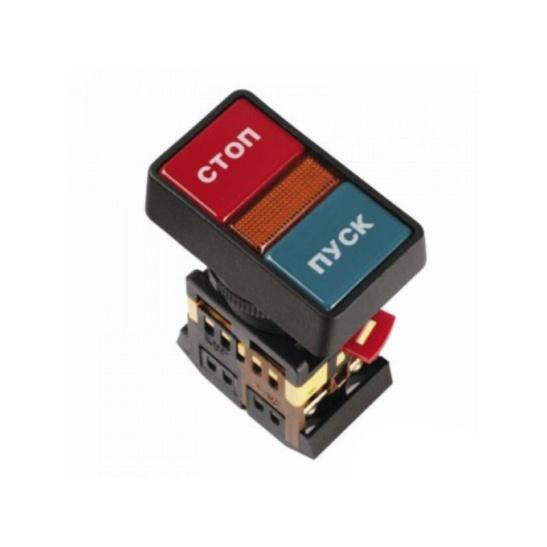 Кнопка РPВВ-30N "Пуск-Стоп" d=30мм неон/240В 1з+1р IEK (BBD21-PPBB-K51)