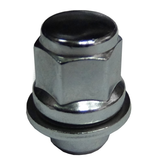 Гайка колеса Matrix CH21 12X1.5X37,5 закр. прессшайба плоская, Хром , (723845) (Китай)