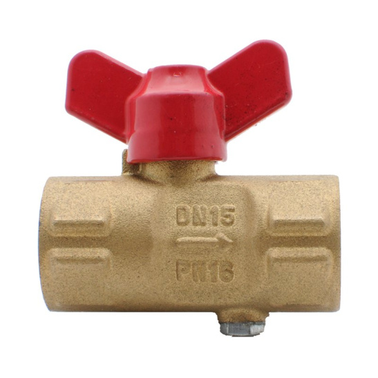 Кран для манометра шаровый трехходовой 11б27п(м) M20×1,5*1/2 вн-вн Ду-15 Ру-16 