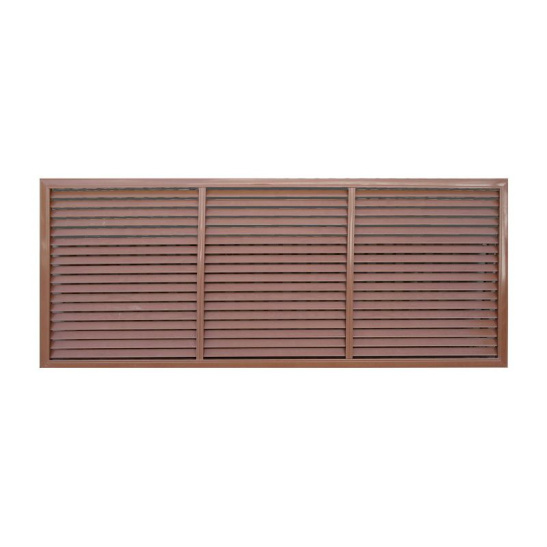 Решетка радиаторная ПВХ 0,6x1,5 м, вишня темная