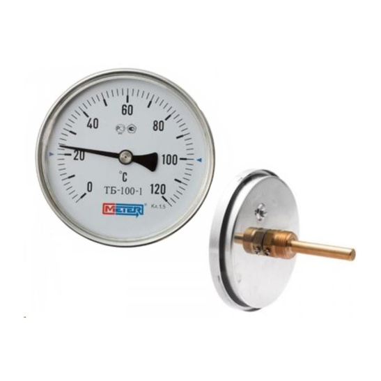 Термометр ТБ-063-1 0...+120 бимет. кл.2,5, дл. штока 60мм