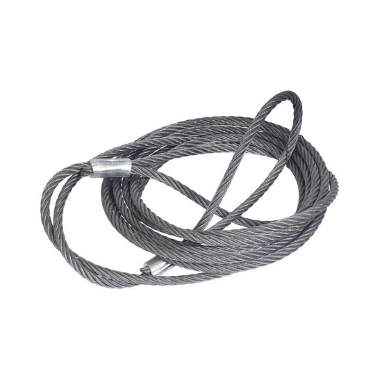 Трос буксировочный стальной (6,0 тн) петли, металл 5 м. (8 мм.) (по ГОСТ 3241-91) буксирный