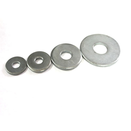 Шайба D10 плоская увеличенная, цинк, ГОСТ 6958-70 (DIN 9021), Китай