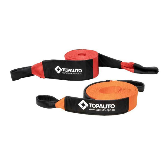 Трос динамический (14.0 тн, лента 12 м.) трос рывковый, петли (14,0 тн) ("TOP AUTO" С.Петербург) (для бездорожья) ДС1412